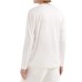 EMPORIO ARMANI MAGLIA A MANICA LUNGA WHITE CON COLLO LOGATO IN JERSEY MISTO LYOCELL ASV