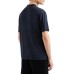 EMPORIO ARMANI T-SHIRT GIROCOLLO IN LYOCELL A MANICA CORTA BLUE CON MAXI AQUILA RICAMATO