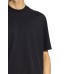 EMPORIO ARMANI T-SHIRT IN COTONE A MANICA CORTA BLUE CON LOGO LETTERING TONO SU TONO 