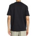 EMPORIO ARMANI T-SHIRT IN COTONE A MANICA CORTA BLUE CON LOGO LETTERING TONO SU TONO 