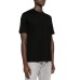 EMPORIO ARMANI T-SHIRT IN COTONE A MANICA CORTA BLACK CON LOGO LETTERING TONO SU TONO	