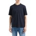 EMPORIO ARMANI T-SHIRT BLUE A MANICA CORTA IN JERSEY LIGHT CON RICAMO LOGO A RILIEVO ASV