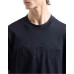 EMPORIO ARMANI T-SHIRT BLUE A MANICA CORTA IN JERSEY LIGHT CON RICAMO LOGO A RILIEVO ASV