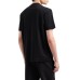 EMPORIO ARMANI T-SHIRT GIROCOLLO A MANICA CORTA REGULAR FIT BLACK IN JERSEY HEAVY CON RICAMO LOGO EAGLE A RILIEVO ASV