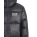 EA7 EMPORIO ARMANI BOMBER JACKET BLACK CON CAPPUCCIO E PATCH CON LOGO LETTERING	