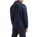 EA7 EMPORIO ARMANI FELPA CON CAPPUCCIO IN MISTO COTONE BLUE CON LOGO LETTERING 