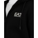 EA7 EMPORIO ARMANI FELPA FULL ZIP IN COTONE CON CAPPUCCIO BLACK 