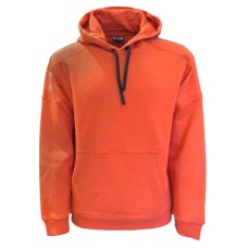 EA7 EMPORIO ARMANI FELPA CON CAPPUCCIO IN MISTO COTONE ORANGE