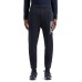 EA7 EMPORIO ARMANI PANTALONE JOGGER IN MISTO COTONE BLUE CON LOGO LETTERING STAMPATO WHITE 