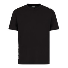 EA7 EMPORIO ARMANI T-SHIRT IN COTONE A MANICA CORTA BLACK 