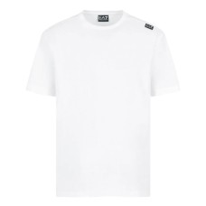 EA7 EMPORIO ARMANI T-SHIRT REGULAR FIT A MANICA CORTA WHITE A GIROCOLLO IN JERSEY DI COTONE	