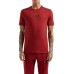 EA7 EMPORIO ARMANI T-SHIRT A MANICA CORTA BORDEAUX IN MISTO VISCOSA STRETCH CON LOGO LETTERING