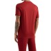 EA7 EMPORIO ARMANI T-SHIRT A MANICA CORTA BORDEAUX IN MISTO VISCOSA STRETCH CON LOGO LETTERING