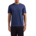 EA7 EMPORIO ARMANI T-SHIRT A MANICA CORTA BLUE IN MISTO VISCOSA STRETCH CON LOGO LETTERING	