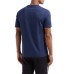 EA7 EMPORIO ARMANI T-SHIRT A MANICA CORTA BLUE IN MISTO VISCOSA STRETCH CON LOGO LETTERING	