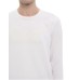 EA7 EMPORIO ARMANI MAGLIA A MANICA LUNGA IN COTONE WHITE CON LOGO LETTERING STAMPATO 