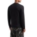 EA7 EMPORIO ARMANI MAGLIA A MANICA LUNGA IN COTONE BLACK CON LOGO LETTERING STAMPATO 