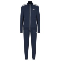 EA7 EMPORIO ARMANI TUTA COMPLETA IN COTONE BLUE 