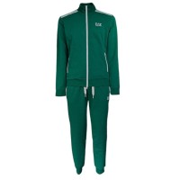 EA7 EMPORIO ARMANI TUTA COMPLETA IN COTONE GREEN