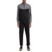 EA7 EMPORIO ARMANI TUTA COMPLETA IN MISTO COTONE BLACK E GREY CON LOGO LETTERING