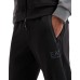 EA7 EMPORIO ARMANI TUTA COMPLETA IN MISTO COTONE BLACK E GREY CON LOGO LETTERING