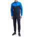 EA7 EMPORIO ARMANI TUTA COMPLETA IN MISTO COTONE BLUE E BLUETTE CON LOGO LETTERING	