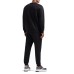 EA7 EMPORIO ARMANI TUTA COMPLETA IN MISTO COTONE BLACK CON LOGO LETTERING 