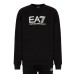 EA7 EMPORIO ARMANI TUTA COMPLETA IN MISTO COTONE BLACK CON LOGO LETTERING 