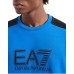 EA7 EMPORIO ARMANI TUTA COMPLETA IN MISTO COTONE BLUETTE CON LOGO LETTERING	