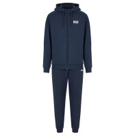 EA7 EMPORIO ARMANI TUTA COMPLETA IN MISTO COTONE BLUE