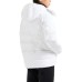 EA7 EMPORIO ARMANI BOMBER JACKET OVERSIZE WHITE CON CAPPUCCIO LOGO LETTERING ALL OVER TONO SU TONO 