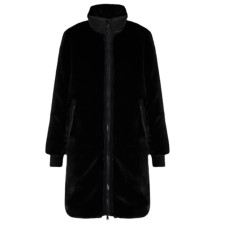 EA7 EMPORIO ARMANI CAPPOTTO A COLLO ALTO IN PELLICCIA BLACK 