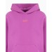 EA7 EMPORIO ARMANI FELPA CON CAPPUCCIO IN MISTO COTONE PURPLE 