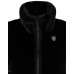 EA7 EMPORIO ARMANI SMANICATO A COLLO ALTO IN PELLICCIA BLACK CON PATCH LOGO LETTERING 