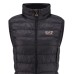 EA7 EMPORIO ARMANI GILET BLACK CON LOGO LETTERING ROSAGOLD 