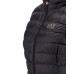 EA7 EMPORIO ARMANI GILET BLACK CON LOGO LETTERING ROSAGOLD 