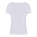 EA7 EMPORIO ARMANI T-SHIRT GIROCOLLO A MANICA CORTA WHITE IN COTONE STRETCH CON LOGO LETTERING RICAMATO E EFFETTO METAL SILVER