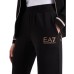 EA7 EMPORIO ARMANI TUTA COMPLETA IN COTONE ELASTICIZZATO BLACK CON LOGO LETTERING ROSAGOLD