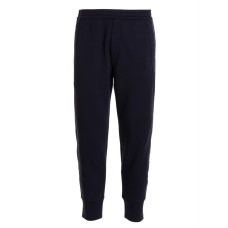 Emporio Armani Pantalone jogger Blu Navy con banda logata jacquard da Uomo 