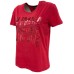 EMPORIO ARMANI T-SHIRT IN COTONE A MANICA CORTA RED CON MAXI LOGO GETTERING GLITTER