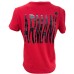 EMPORIO ARMANI T-SHIRT IN COTONE A MANICA CORTA RED CON MAXI LOGO GETTERING GLITTER