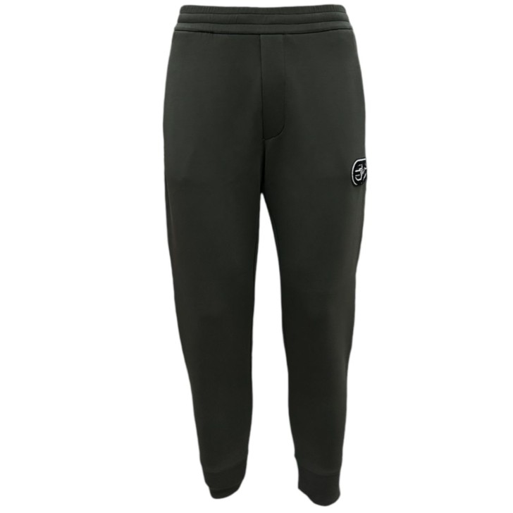 Emporio Armani Pantalone Sportivo Verde con logo EA nella parte anteriore 