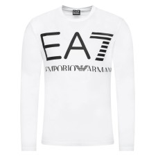 EA7 Emporio Armani T-shirt Bianca a manica lunga da Uomo 