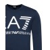 EA7 Emporio Armani Logo Series T-shirt Blu Navy a manica lunga da Uomo 