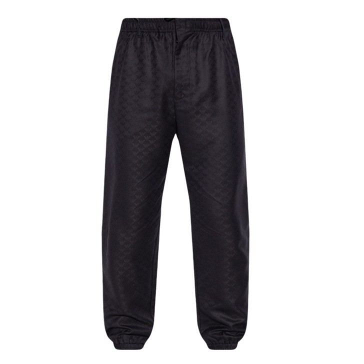 Emporio Armani Pantalone blu navy con logo Aquila All Over tono su tono 