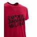 EMPORIO ARMANI T-SHIRT IN COTONE RED A MANICA CORTA CON LOGO LETTERING BLACK 