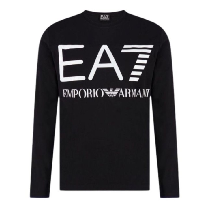 EA7 Emporio Armani T-shirt a manica lunga da uomo nera