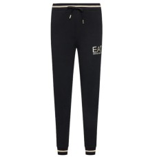 EA7 Emporio Armani pantalone di tuta nero con inserti oro da Donna