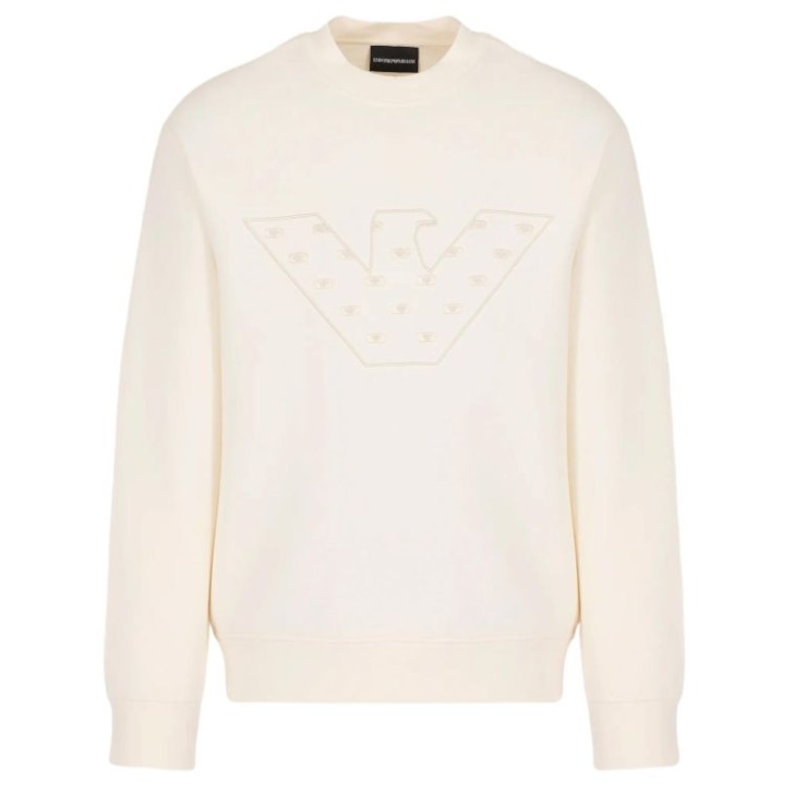 EMPORIO ARMANI SWEATSHIRT VANIGLIA