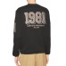 EMPORIO ARMANI SWEATSHIRT GIROCOLLO IN COTONE BLACK CON MAXI PATCH LOGO RICAMATO	